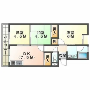 パールハイツ【3階】の間取り