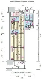 プレサンス名駅南ブリエ【4階】の間取り