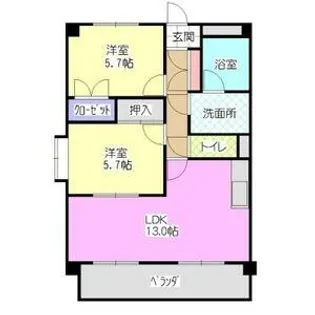 愛知県名古屋市天白区原2丁目【マンション】の間取り