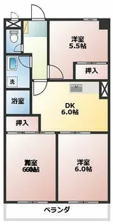 ソレアード川添【3階】の間取り