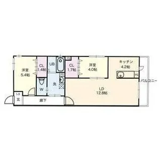 CELENEST高岳【401号室】の間取り