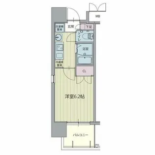 パルティール城西【3階】の間取り