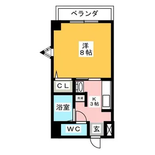 グリーンハイツ映人【8階】の間取り