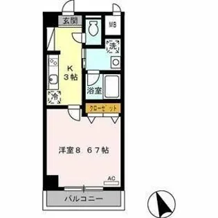 ジオステージ東山【3階】の間取り