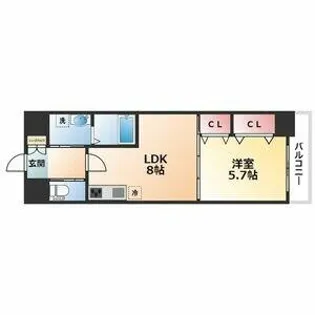 ドゥナーレ東別院【6階】の間取り