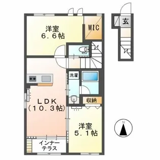 メゾンMIRAI【2階】の間取り