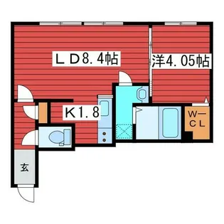 S-FORT月寒【4階】の間取り