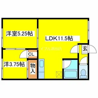 シティハイムライラック【205号室】の間取り
