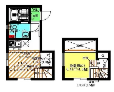 クレマチス名古屋西【1階】の間取り