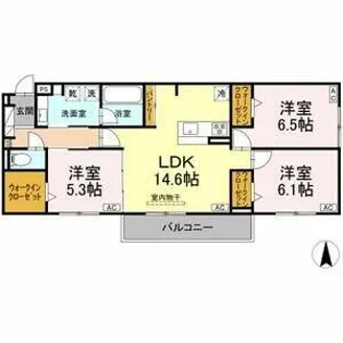 シャンドフルール【2階】の間取り