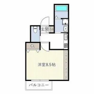 愛知県名古屋市天白区八幡山【アパート】の間取り