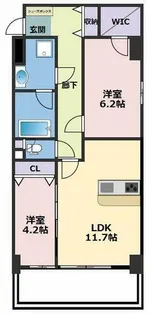 LE MOB I 天神橋【5階】の間取り