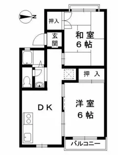 フローレスN【105号室】の間取り