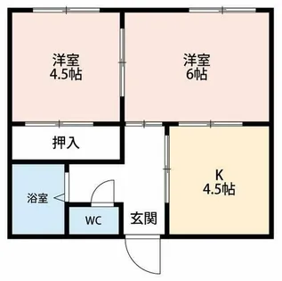 コーポ下杉【202号室】の間取り