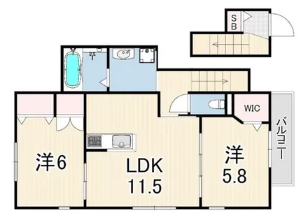 メゾン甲風園【2階】の間取り