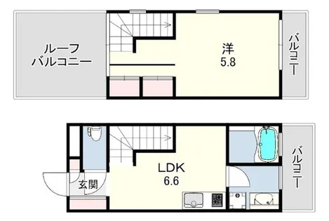 LEGALAND甲南山手【4階】の間取り