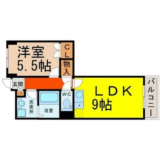 ロータス亀島【6階】の間取り