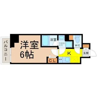 ディアレイシャス東別院【4階】の間取り