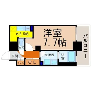 ヴィラエーデル名駅【6階】の間取り