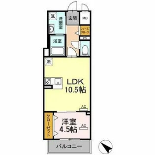 グランアビタシオンノリタケ【4階】の間取り