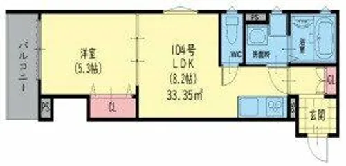 ラモーナ長瀬Ⅱ【2階】の間取り