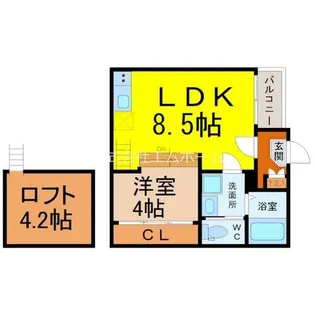 ハーモニーテラス中村公園【1階】の間取り