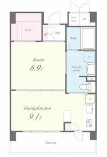 レジデンス八楽【6階】の間取り