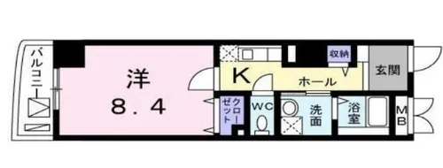 クラウザン徳川【8階】の間取り