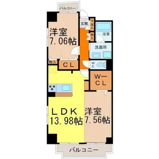 Primavera(プリマヴェーラ)【4階】の間取り