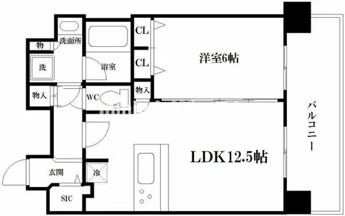 プレサンスOSAKA DOMECITYビーツ【12階】の間取り