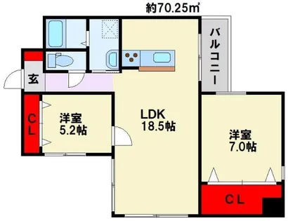 KSK中須コアプレイス【4階】の間取り