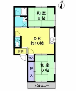 松本ハイツⅠ【2階】の間取り