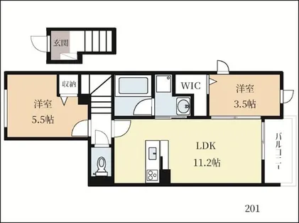 Koti Kolmio【2階】の間取り