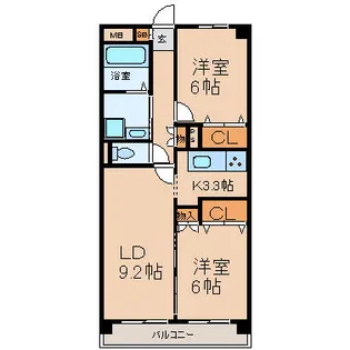 カーサクラロ【4階】の間取り