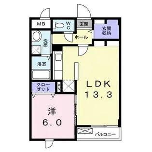 グランシェーネ【1階】の間取り
