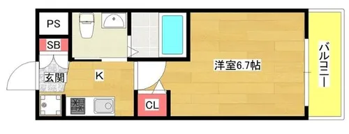 エグゼ弁天町【8階】の間取り