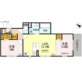リヴェール京都桂【2階】の間取り