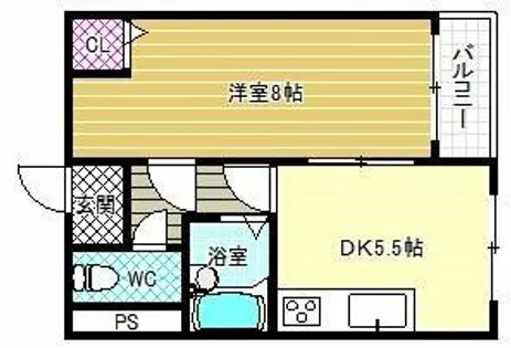 ラッシュプレミア松原【4階】の間取り
