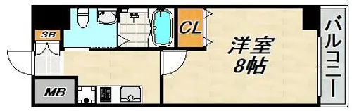クレアドル須磨Ⅲ【2階】の間取り