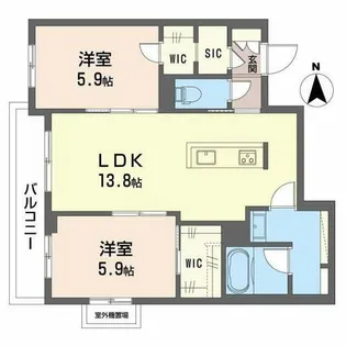 シャーメゾンケーツー【3階】の間取り