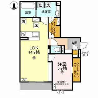 スペチアーレ平野西【2階】の間取り