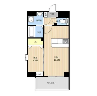 LIBTH西新Ⅱ【0701号室】の間取り