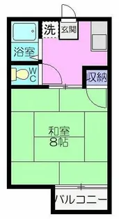 エレガンスハイツ金子【208号室】の間取り