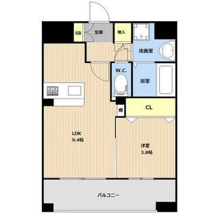 LIBTH南福岡【0303号室】の間取り