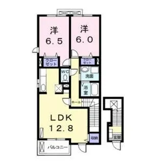 UH六番町Ⅱ【2階】の間取り