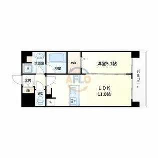 セイワパレス新大阪【9階】の間取り