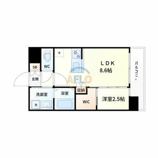 セレニテ新大阪ミラク弐番館【9階】の間取り