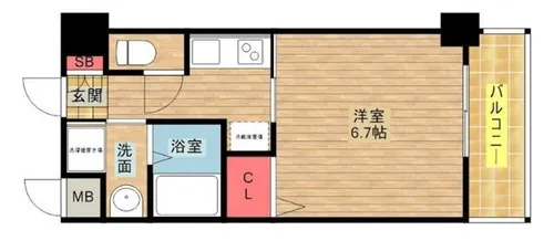 エスリード弁天町南【10階】の間取り