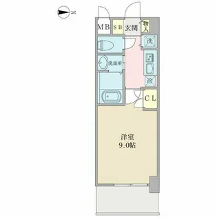 プロシード弁天町【11階】の間取り
