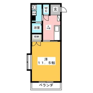 1Kの間取り画像